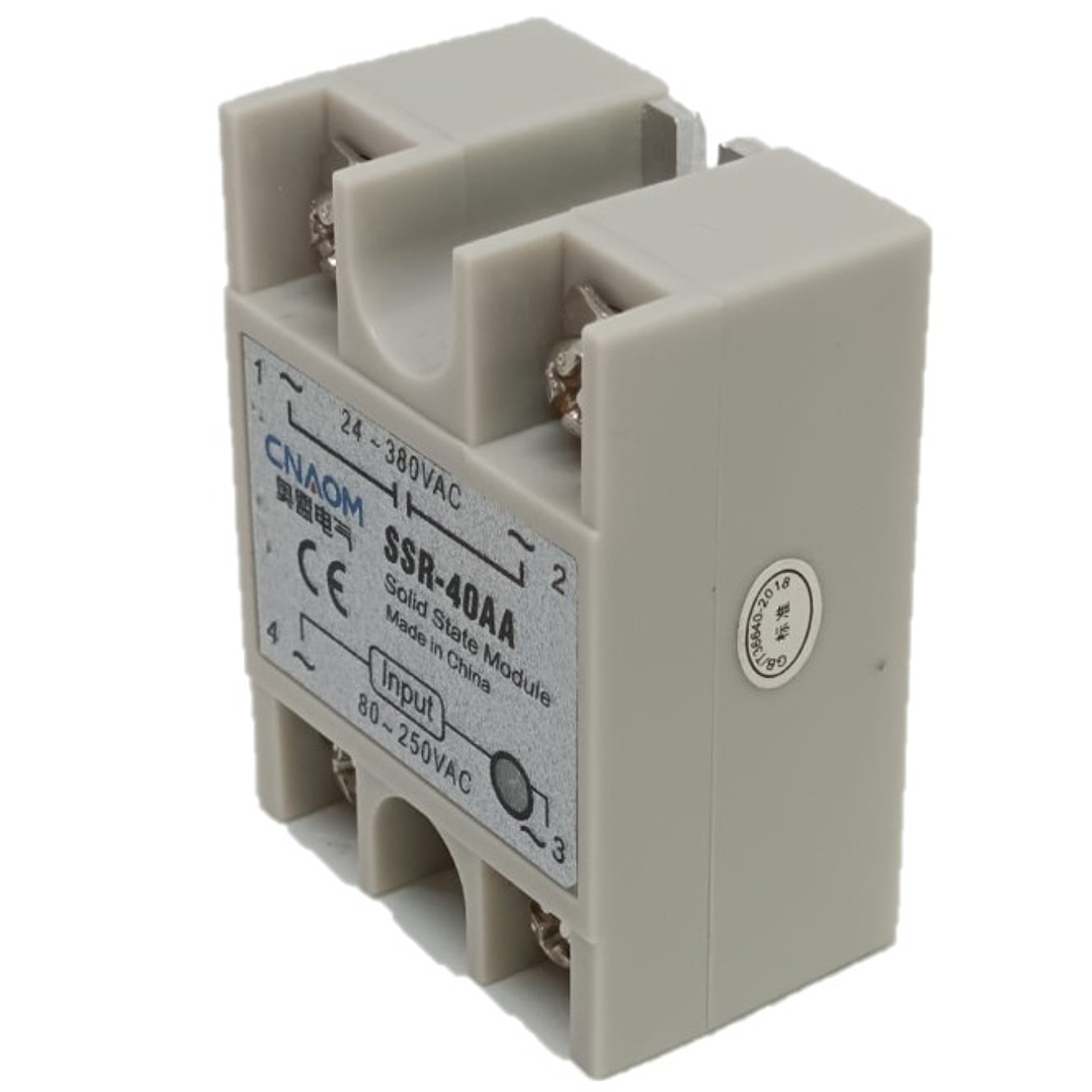 Rele De Estado Sólido Ssr-40aa Control Y Salida Ac, 380vac 2