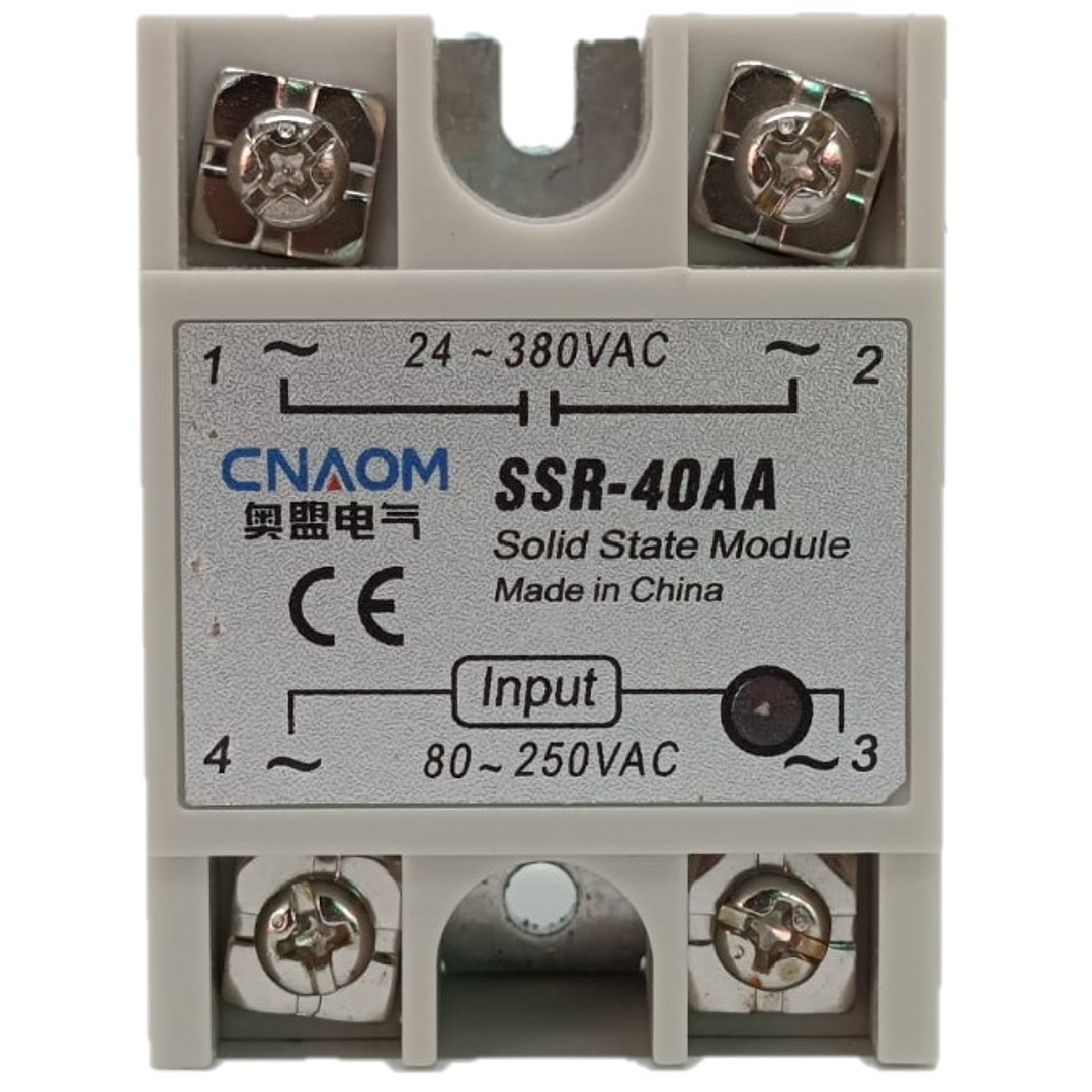 Rele De Estado Sólido Ssr-40aa Control Y Salida Ac, 380vac 1