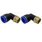 Conector Codo 3/8 X 12mm Pack 2 Unidades - Miniatura 1