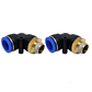 Conector Codo 3/8 X 16mm Pack 2 Unidades - Miniatura 1