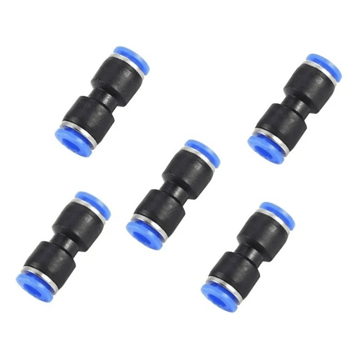 Conector Unión Recta Tubo 12mm Copla Recta Pack 5 Unidades 1