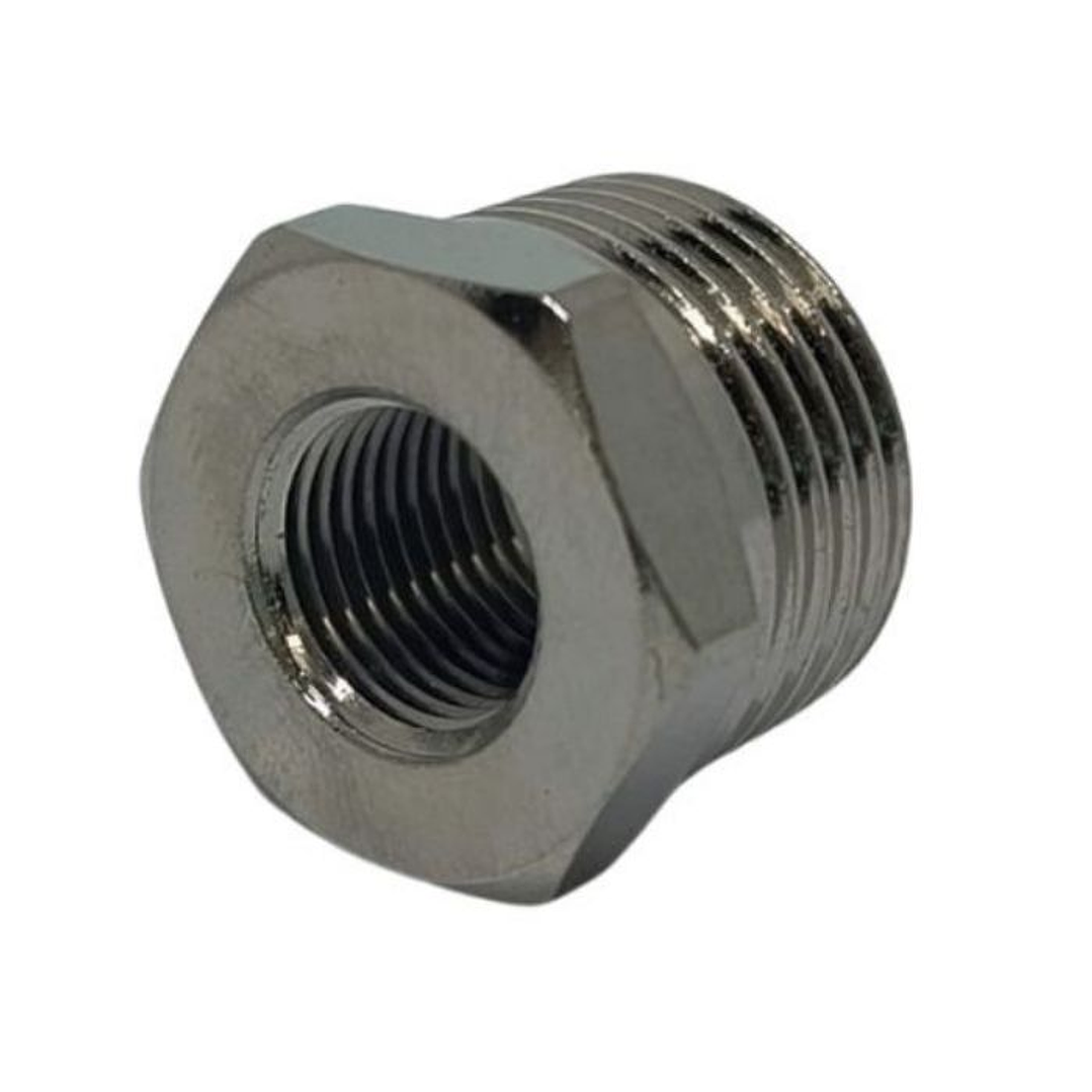 Bushing Reductor Latón Niquelado He 1/4 X Hi 1/8 1