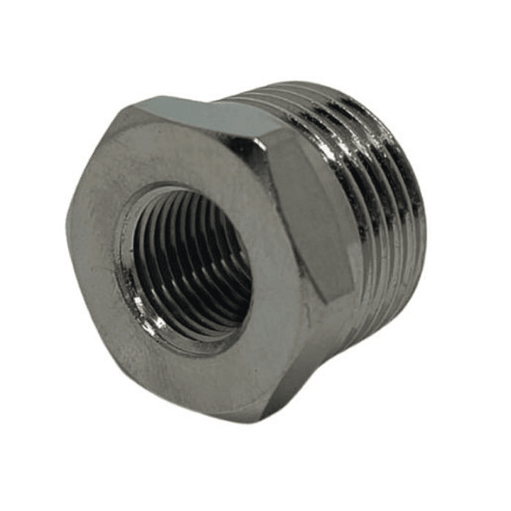 Bushing Reductor Latón Niquelado He 1/4 X Hi 1/8 1
