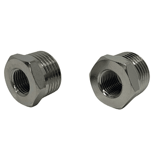 Bushing Reductor Latón Niquelado He 3/8 X Hi 1/8 Pack 2 Unidades