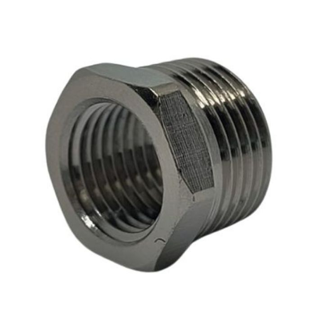 Bushing Reductor Latón Niquelado He 3/8 X Hi 1/4 Pack 2 Unidades 2