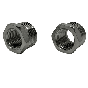 Bushing Reductor Latón Niquelado He 3/8 X Hi 1/4 Pack 2 Unidades
