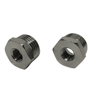 Bushing Reductor Latón Niquelado He 1/2 X Hi 1/8 Pack 2 Unidades