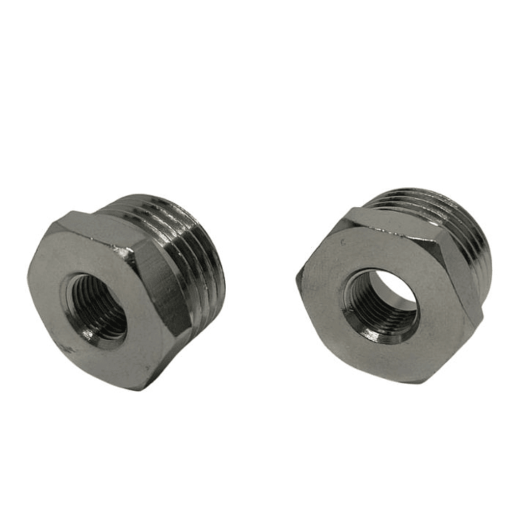 Bushing Reductor Latón Niquelado He 1/2 X Hi 1/8 Pack 2 Unidades 1
