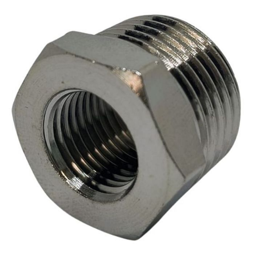 Bushing Reductor Latón Niquelado He 1/2 X Hi 1/4 1