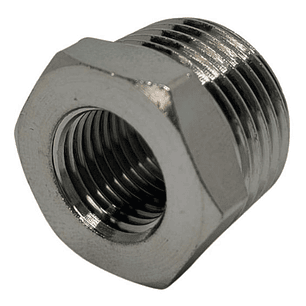 Bushing Reductor Latón Niquelado He 1/2 X Hi 1/4