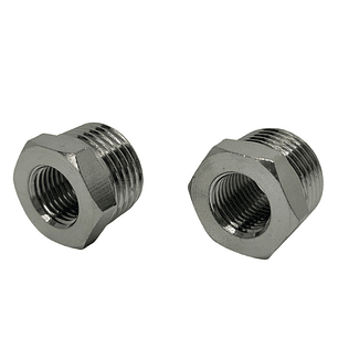 Bushing Reductor Latón Niquelado He 1/2 X Hi 1/4 Pack 2 Unidades