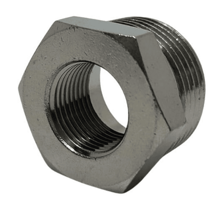 Bushing Reductor Latón Niquelado He 3/4 X Hi 3/8 1