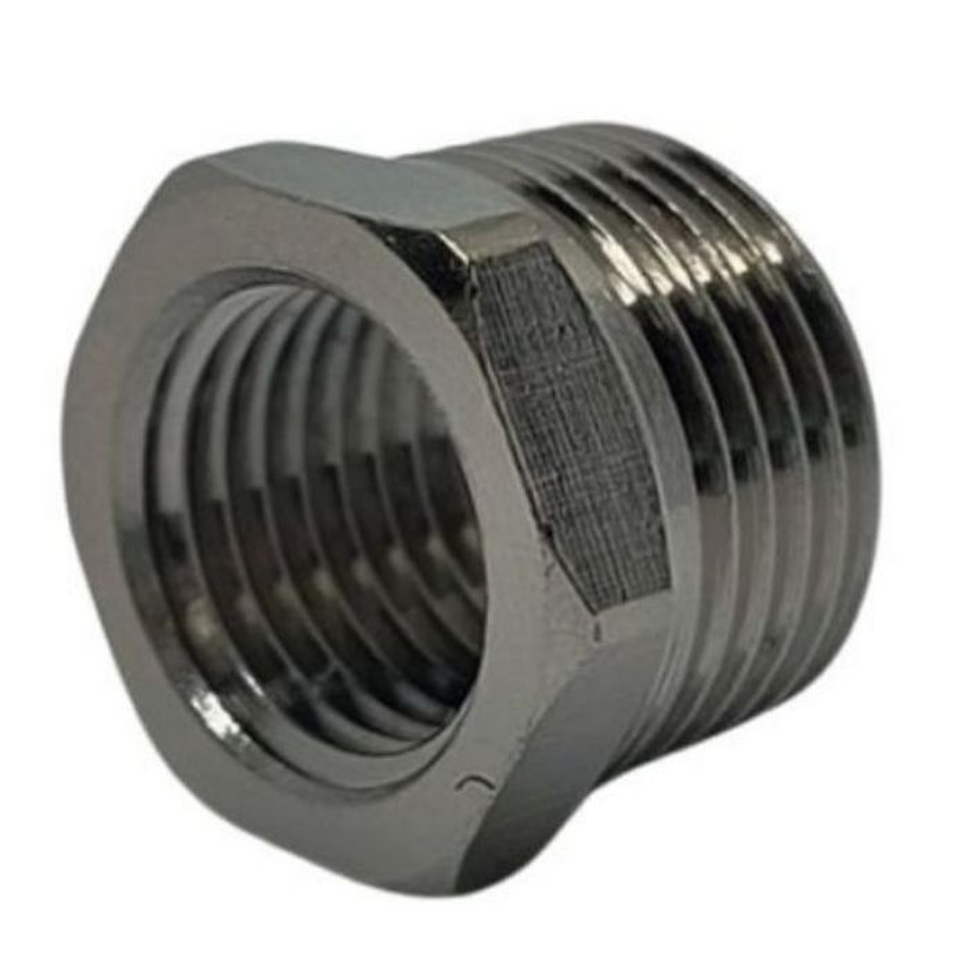 Bushing Reductor Latón Niquelado He 1/2 X Hi 3/8 1