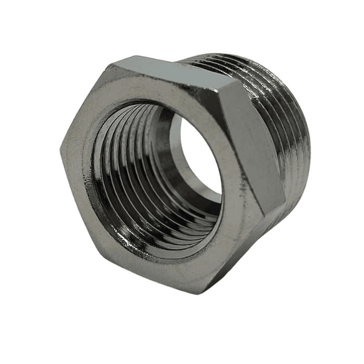 Bushing Reductor Latón Niquelado He 3/4 X Hi 1/2 1