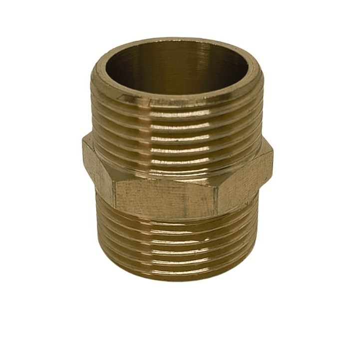 Niple Tuerca Conector Bronce 1/8 Pulgada Hilo He/he Pack 2 Unidades 3