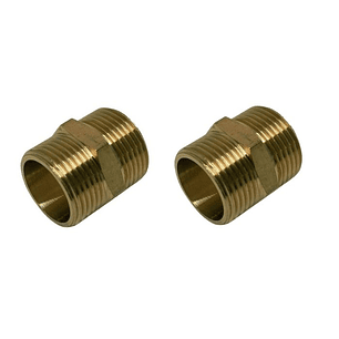 Niple Tuerca Conector Bronce 1/2 Pulgada Hilo He/he Pack 2 Unidades