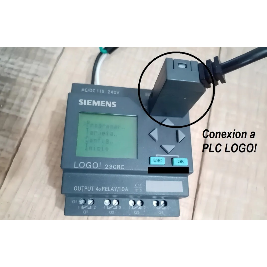 Cable Programación USB PLC Siemens Logo 6ed1057-1aa01-0ba0 5