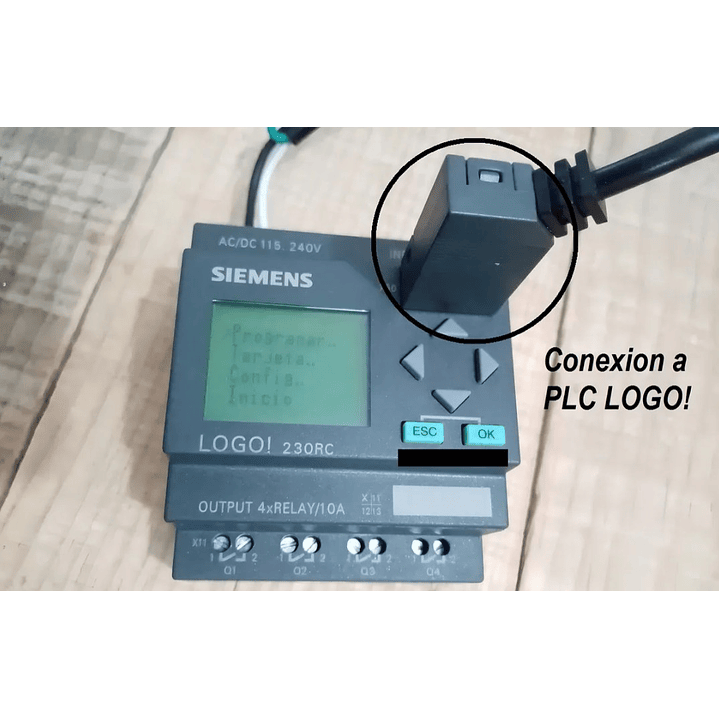 Cable Programación USB PLC Siemens Logo 6ed1057-1aa01-0ba0 5