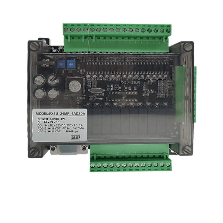 PLC FX3U-24MR, 14 Entradas-10 Salidas De Rele, RS485 + analog 1