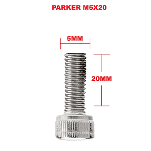Perno Parker M5 X 20mm Acero Inoxidable, Pack 5 Unidades