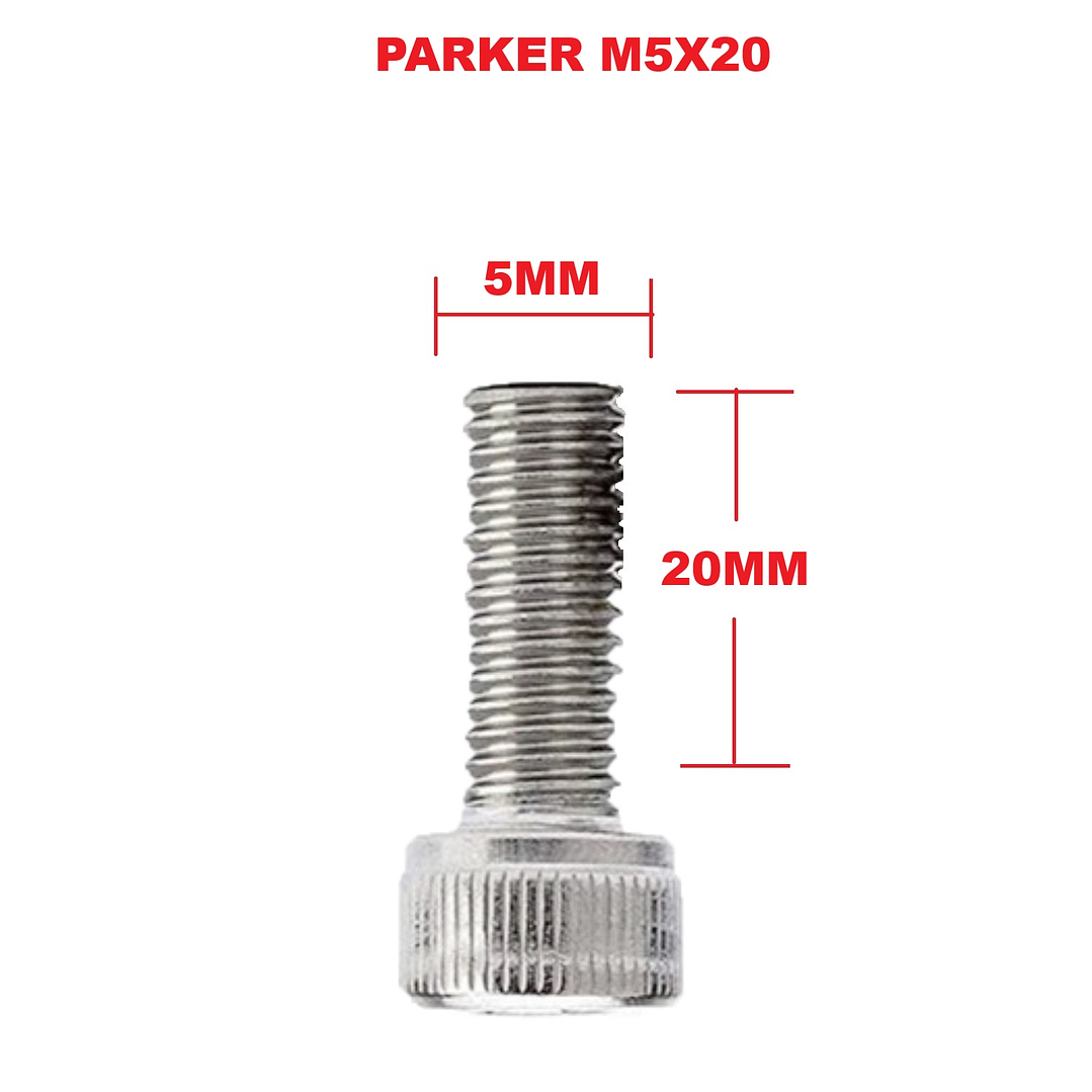 Perno Parker M5 X 20mm Acero Inoxidable, Pack 10 Unidades 2