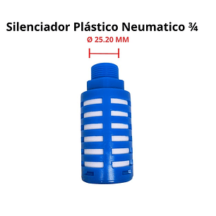 Silenciador Neumático Plástico Para Escape De Aire 3/4 Npt