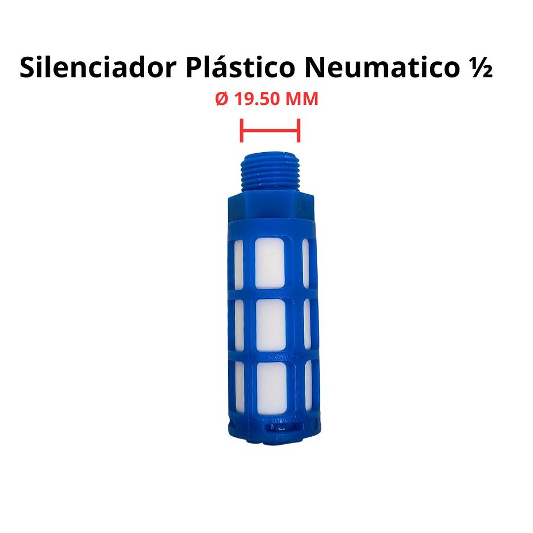 Silenciador Neumático Plástico Para Escape De Aire 1/2 Npt 2