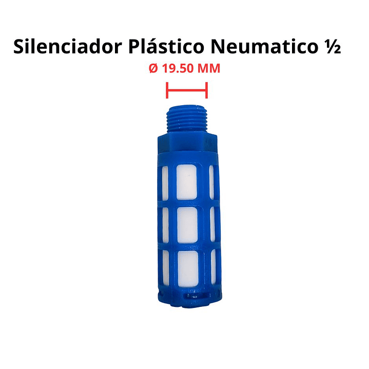 Silenciador Neumático Plástico Para Escape De Aire 1/2 Npt 2
