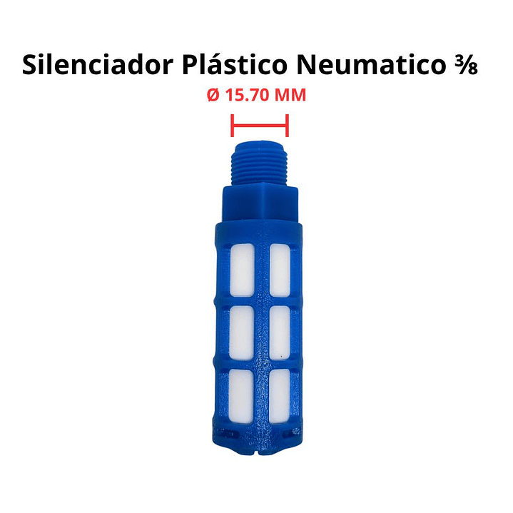 Silenciador Neumático Plástico Para Escape De Aire 3/8 Npt 2