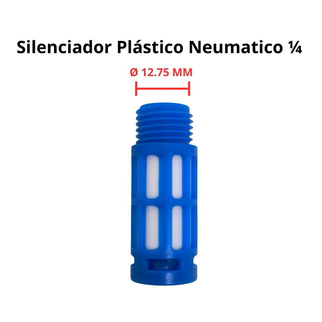 Silenciador Neumático Plástico Para Escape De Aire 1/4 Npt 2