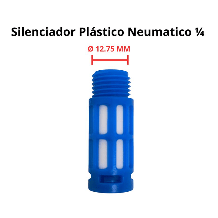 Silenciador Neumático Plástico Para Escape De Aire 1/4 Npt 2