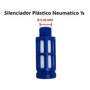 Silenciador Neumático Plástico Para Escape De Aire 1/8 Npt