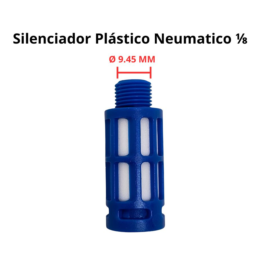 Silenciador Neumático Plástico para escape de aire 1/8 Pack 2 Unidades 3