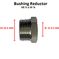 Bushing Reductor Latón Niquelado He 1/2 X Hi 1/8 - Miniatura 3
