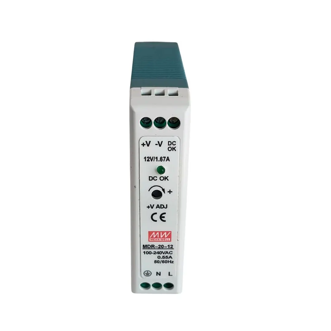 Fuente De Poder MDR-20-12, 12VDC, Potencia 20W, 1.67A, Mean Well 2