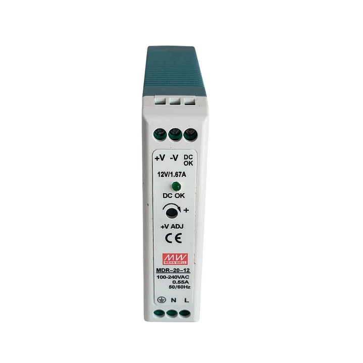Fuente De Poder MDR-20-12, 12VDC, Potencia 20W, 1.67A, Mean Well 2