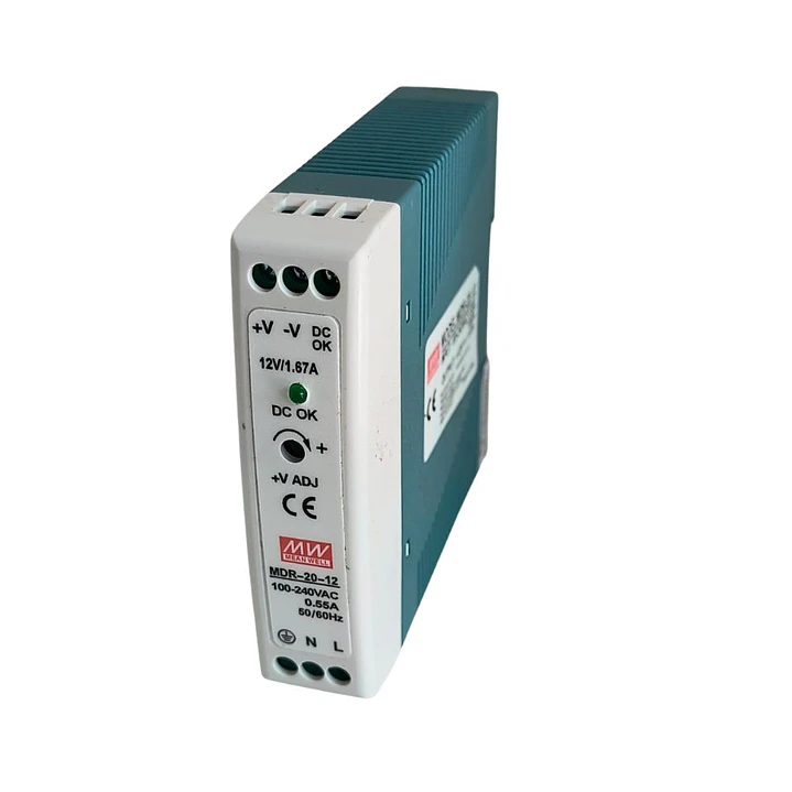 Fuente De Poder MDR-20-12, 12VDC, Potencia 20W, 1.67A, Mean Well 5