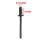 Remache Pop Acero Inoxidable 304, 4,8 X 14mm, Pack 25 Unidades - Miniatura 4