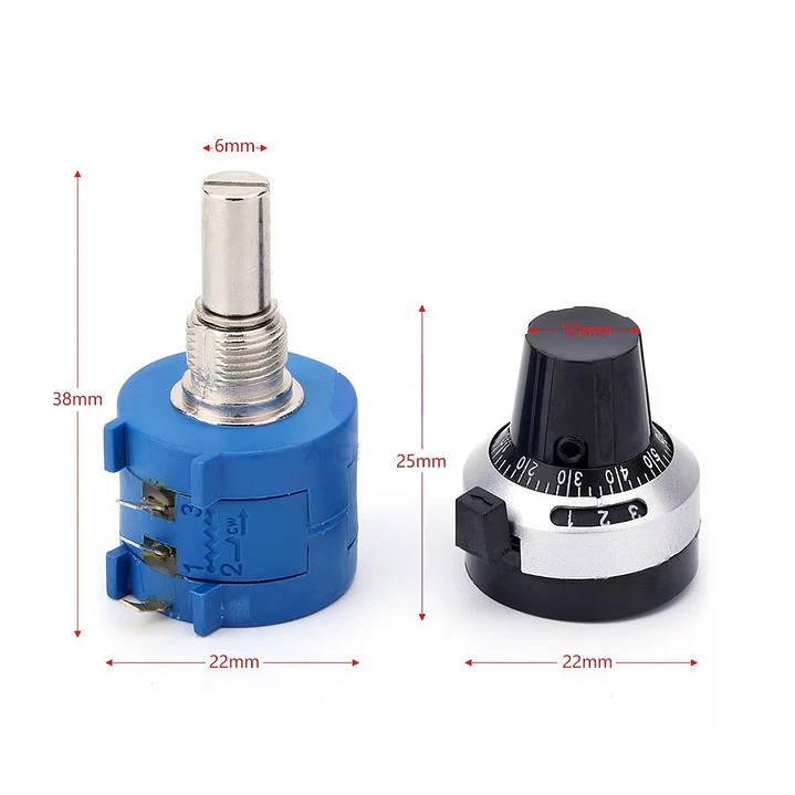 Potenciómetro Multivueltas 1k Para Variador De Frecuencia 4