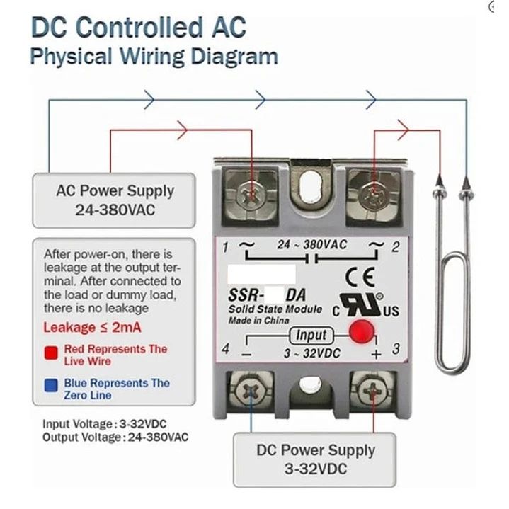 Rele De Estado Sólido Ssr-40da, Control Dc, Salida 380ac 6