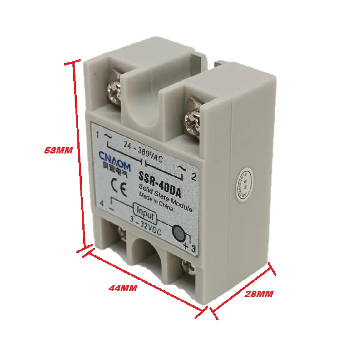 Rele De Estado Sólido Ssr-40da, Control Dc, Salida 380ac 4