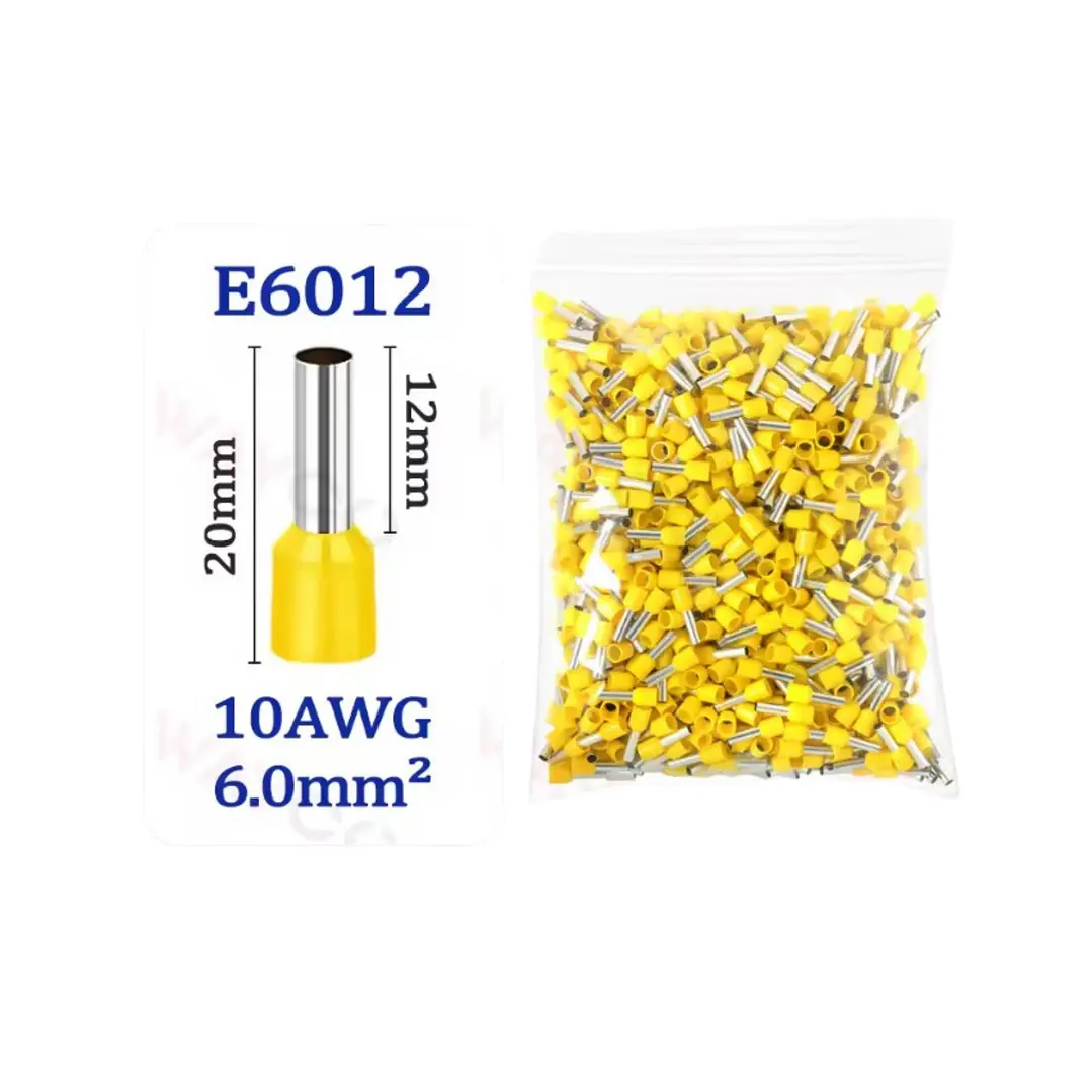Terminal Ferrul Para Cable 6mm2 10awg, Pack 200 Unidades 1