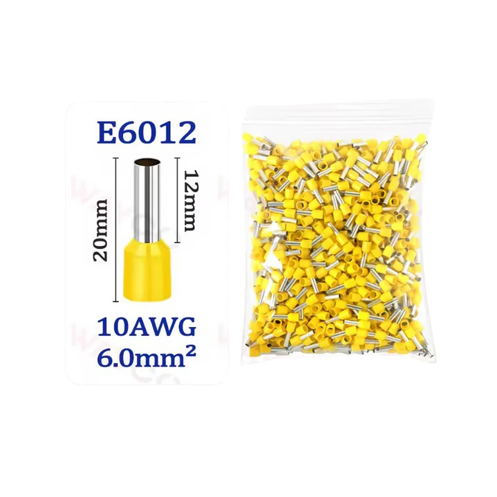Terminal Ferrul Para Cable 6mm2 10awg, Pack 200 Unidades 1
