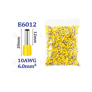 Terminal Ferrul Para Cable 6mm2 10awg, Pack 500 Unidades