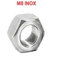 Tuerca Hexagonal M8 Acero Inoxidable, Pack 100 Unidades - Miniatura 1