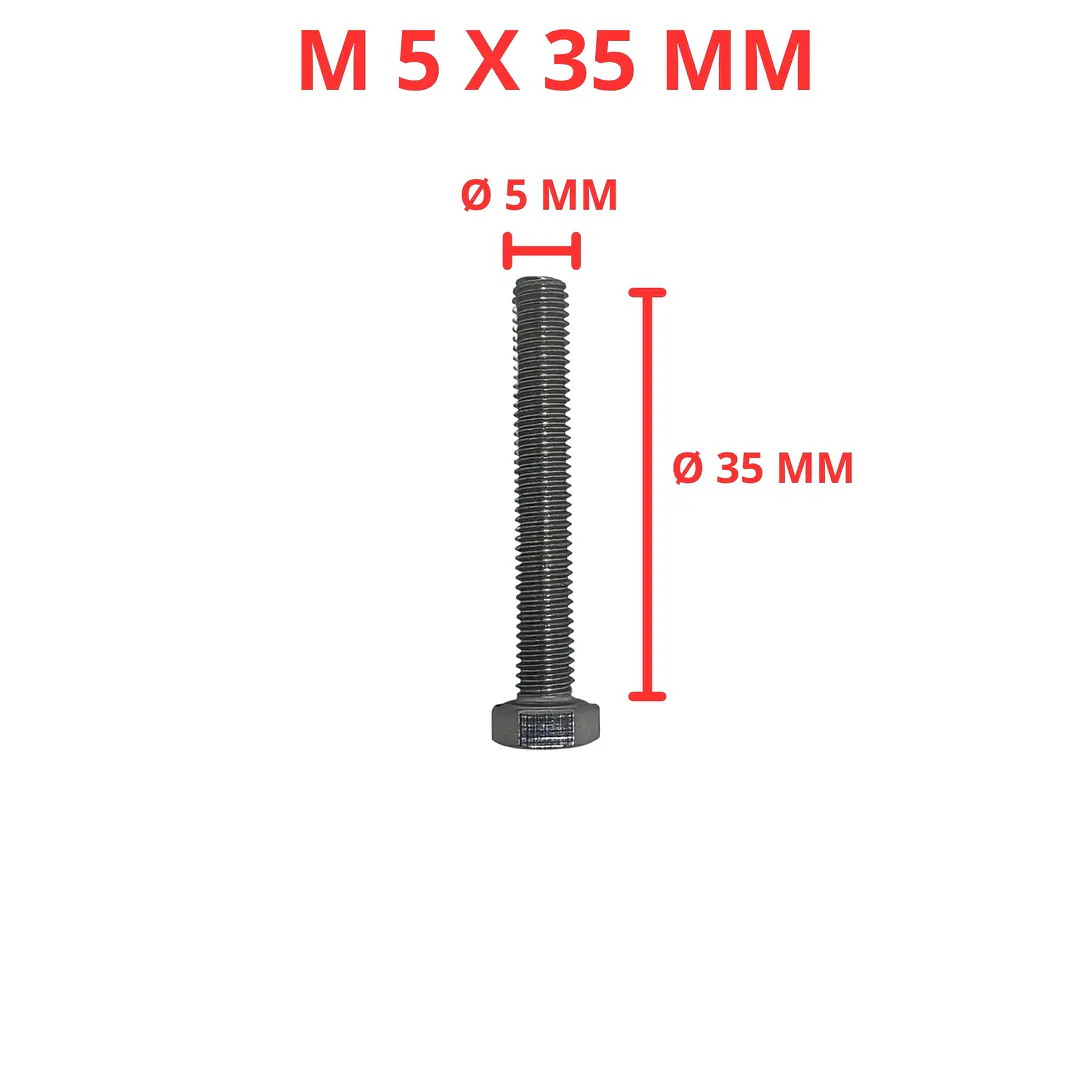 Perno Hexagonal M5 X 35mm Acero Inoxidable 1