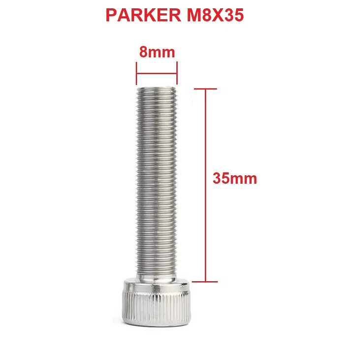 Perno Parker M8 X 35mm Acero Inoxidable, Pack 50 Unidades 1