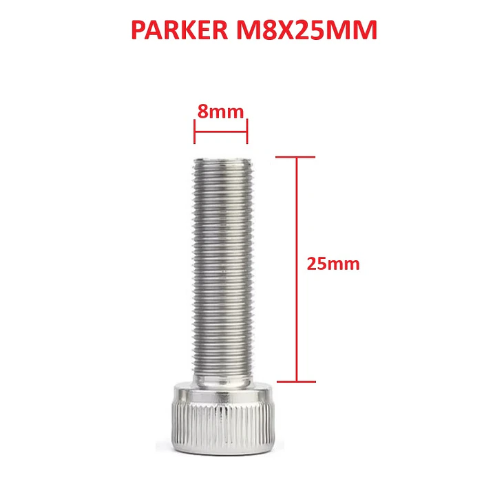 Perno Parker M8 X 25mm Acero Inoxidable, Pack 50 Unidades 1