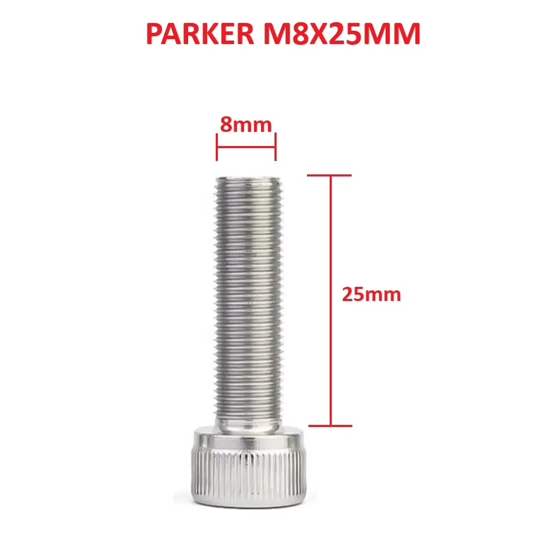 Perno Parker M8 X 25mm Acero Inoxidable, Pack 100 Unidades 1