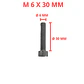 Perno Parker M6 X 30mm Acero Inoxidable, Pack 25 Unidades - Miniatura 1